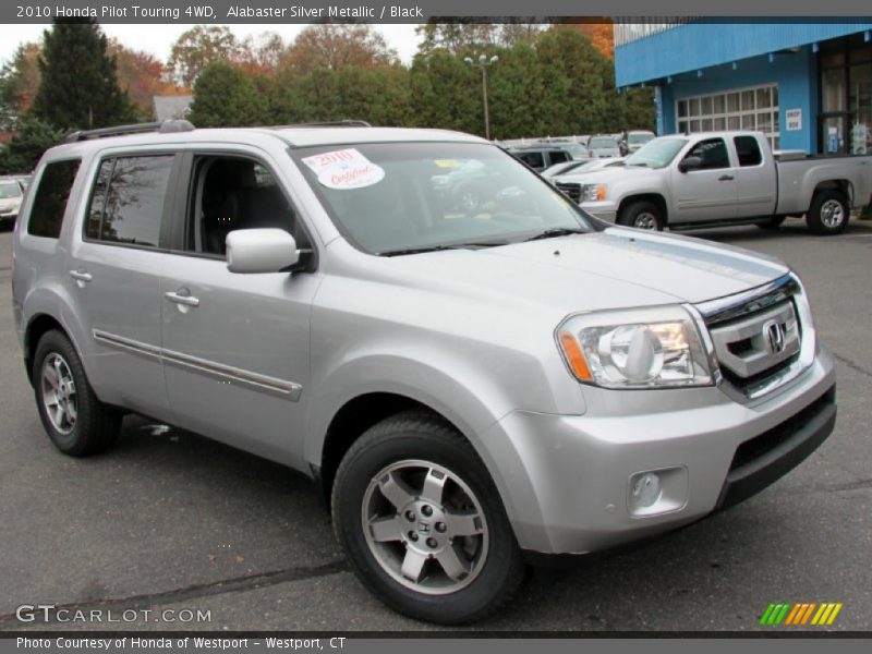 Alabaster Silver Metallic / Black 2010 Honda Pilot Touring 4WD
