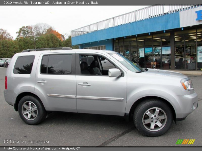 Alabaster Silver Metallic / Black 2010 Honda Pilot Touring 4WD