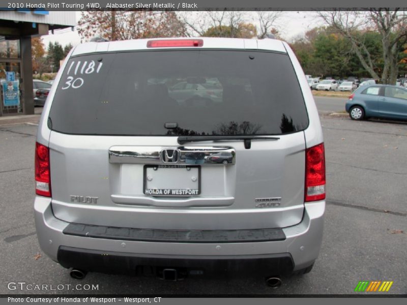 Alabaster Silver Metallic / Black 2010 Honda Pilot Touring 4WD
