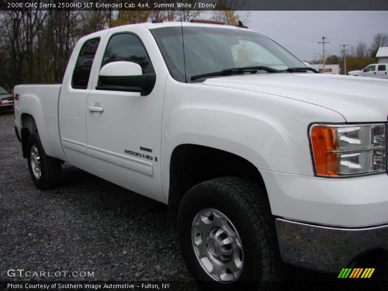 Summit White / Ebony 2008 GMC Sierra 2500HD SLT Extended Cab 4x4