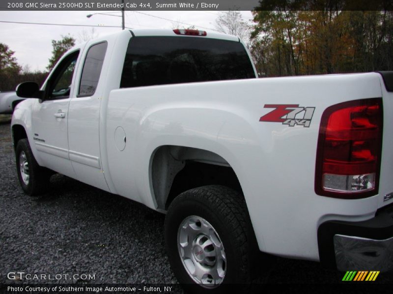 Summit White / Ebony 2008 GMC Sierra 2500HD SLT Extended Cab 4x4