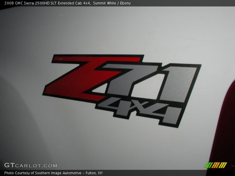 Summit White / Ebony 2008 GMC Sierra 2500HD SLT Extended Cab 4x4