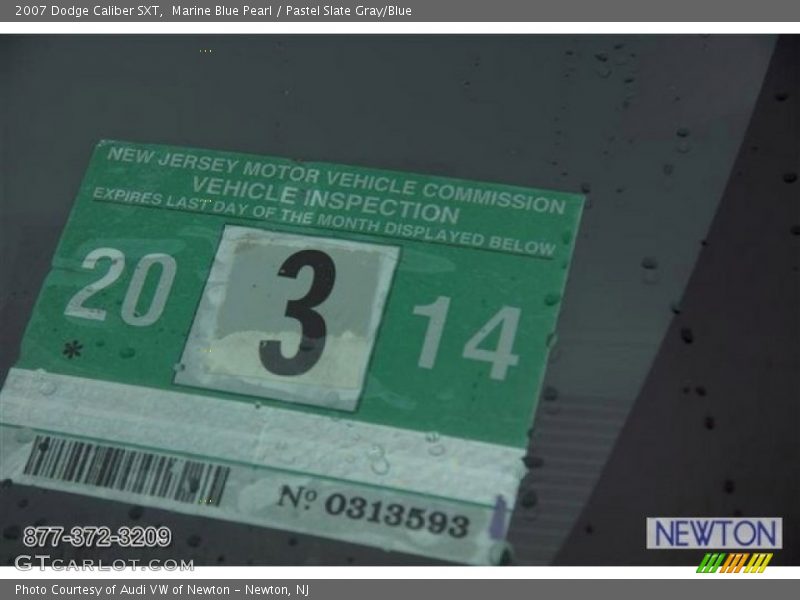 Marine Blue Pearl / Pastel Slate Gray/Blue 2007 Dodge Caliber SXT