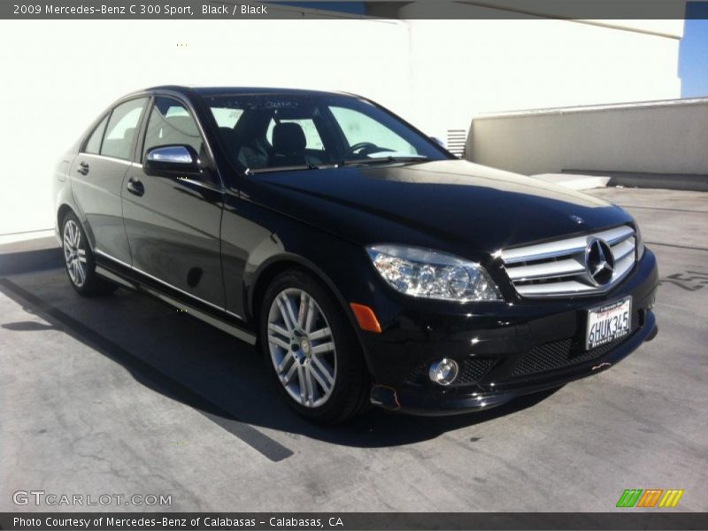Black / Black 2009 Mercedes-Benz C 300 Sport
