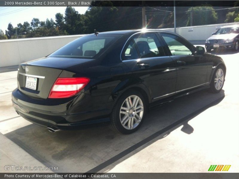 Black / Black 2009 Mercedes-Benz C 300 Sport