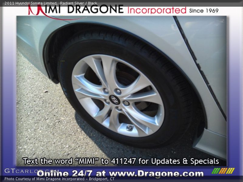 Radiant Silver / Black 2011 Hyundai Sonata Limited