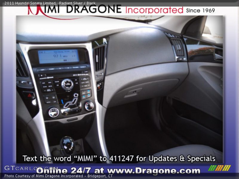Radiant Silver / Black 2011 Hyundai Sonata Limited