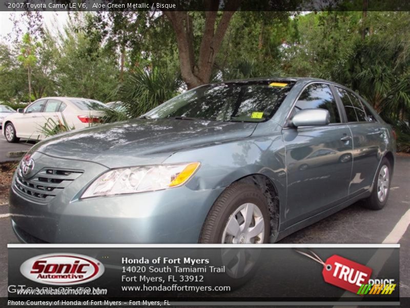 Aloe Green Metallic / Bisque 2007 Toyota Camry LE V6