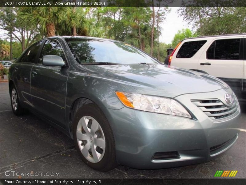 Aloe Green Metallic / Bisque 2007 Toyota Camry LE V6