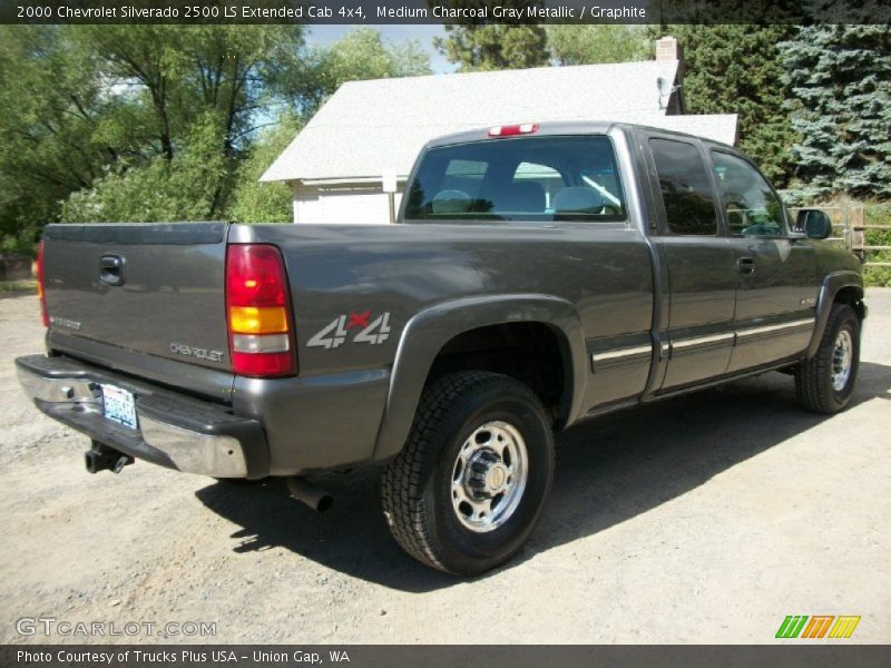 Medium Charcoal Gray Metallic / Graphite 2000 Chevrolet Silverado 2500 LS Extended Cab 4x4