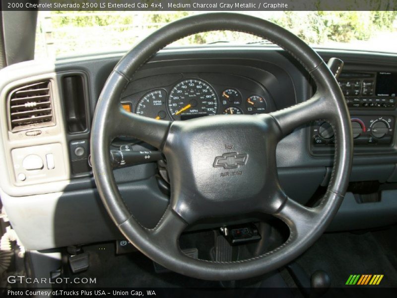 Medium Charcoal Gray Metallic / Graphite 2000 Chevrolet Silverado 2500 LS Extended Cab 4x4