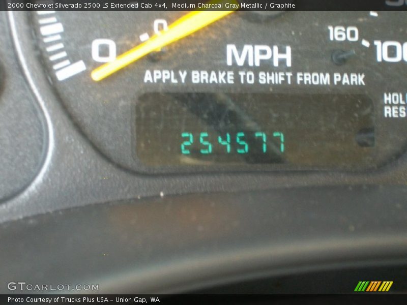 Medium Charcoal Gray Metallic / Graphite 2000 Chevrolet Silverado 2500 LS Extended Cab 4x4