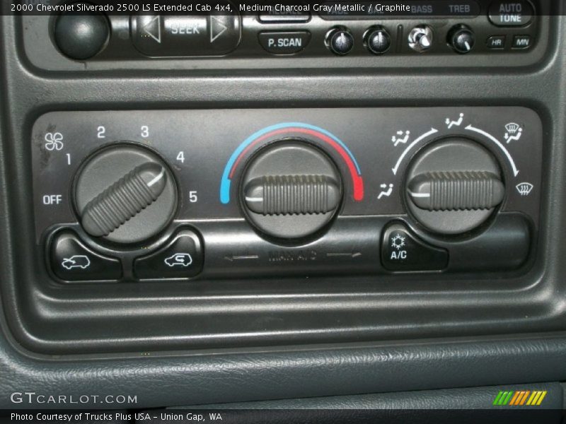 Medium Charcoal Gray Metallic / Graphite 2000 Chevrolet Silverado 2500 LS Extended Cab 4x4