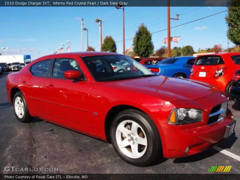 Inferno Red Crystal Pearl / Dark Slate Gray 2010 Dodge Charger SXT