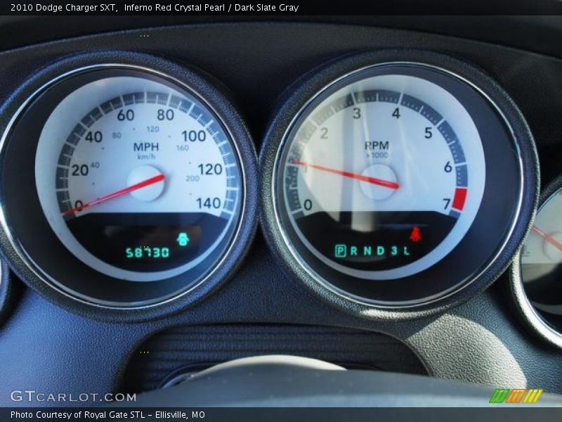 Inferno Red Crystal Pearl / Dark Slate Gray 2010 Dodge Charger SXT