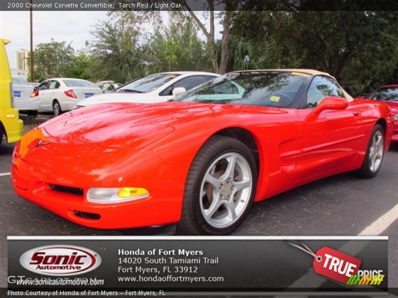 Torch Red / Light Oak 2000 Chevrolet Corvette Convertible