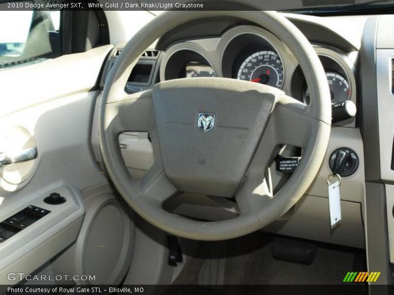 White Gold / Dark Khaki/Light Graystone 2010 Dodge Avenger SXT