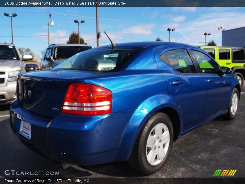 Deep Water Blue Pearl / Dark Slate Gray 2009 Dodge Avenger SXT