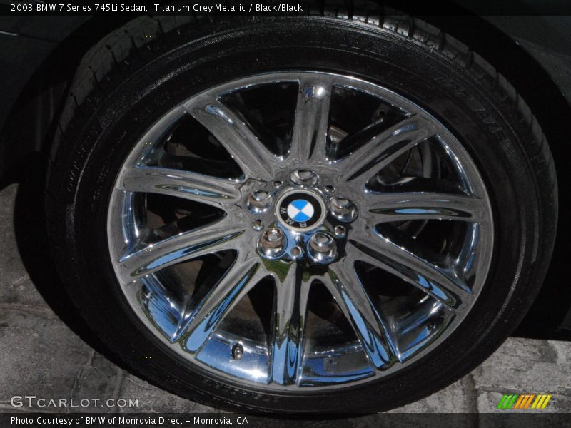Titanium Grey Metallic / Black/Black 2003 BMW 7 Series 745Li Sedan