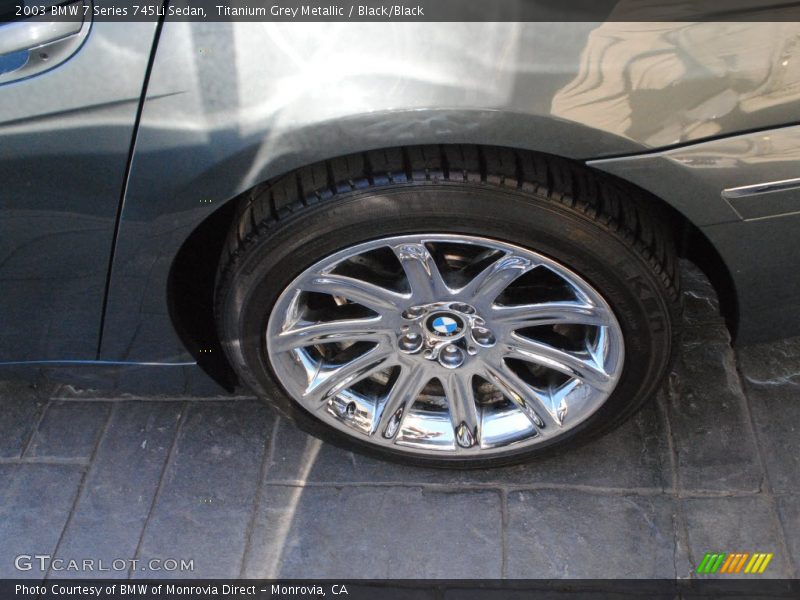 Titanium Grey Metallic / Black/Black 2003 BMW 7 Series 745Li Sedan