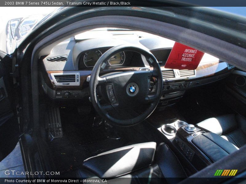 Titanium Grey Metallic / Black/Black 2003 BMW 7 Series 745Li Sedan