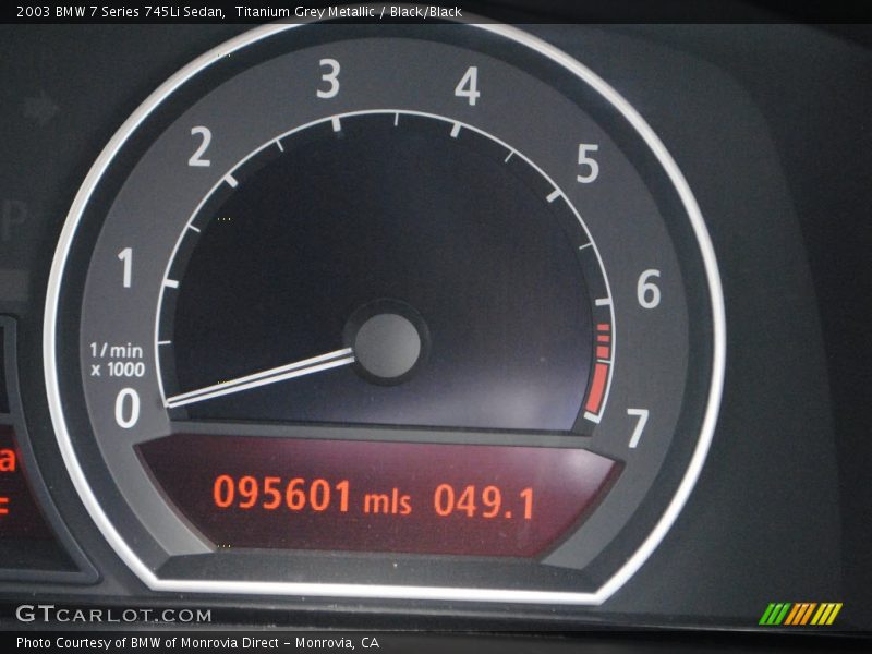 Titanium Grey Metallic / Black/Black 2003 BMW 7 Series 745Li Sedan