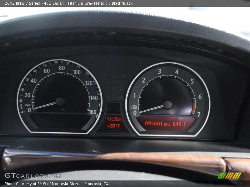 Titanium Grey Metallic / Black/Black 2003 BMW 7 Series 745Li Sedan