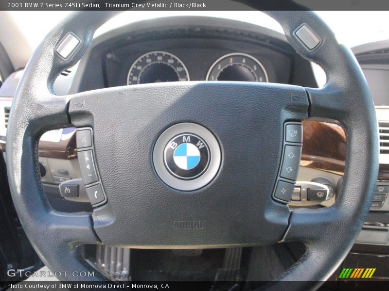 Titanium Grey Metallic / Black/Black 2003 BMW 7 Series 745Li Sedan