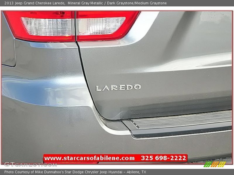 Mineral Gray Metallic / Dark Graystone/Medium Graystone 2013 Jeep Grand Cherokee Laredo