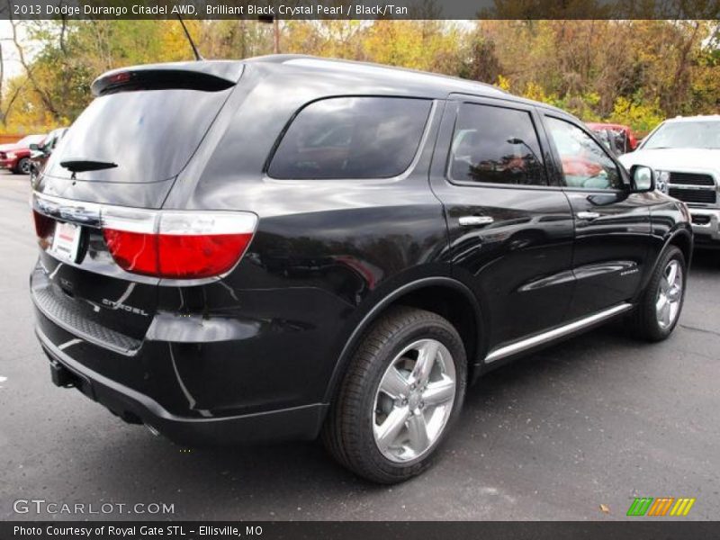 Brilliant Black Crystal Pearl / Black/Tan 2013 Dodge Durango Citadel AWD