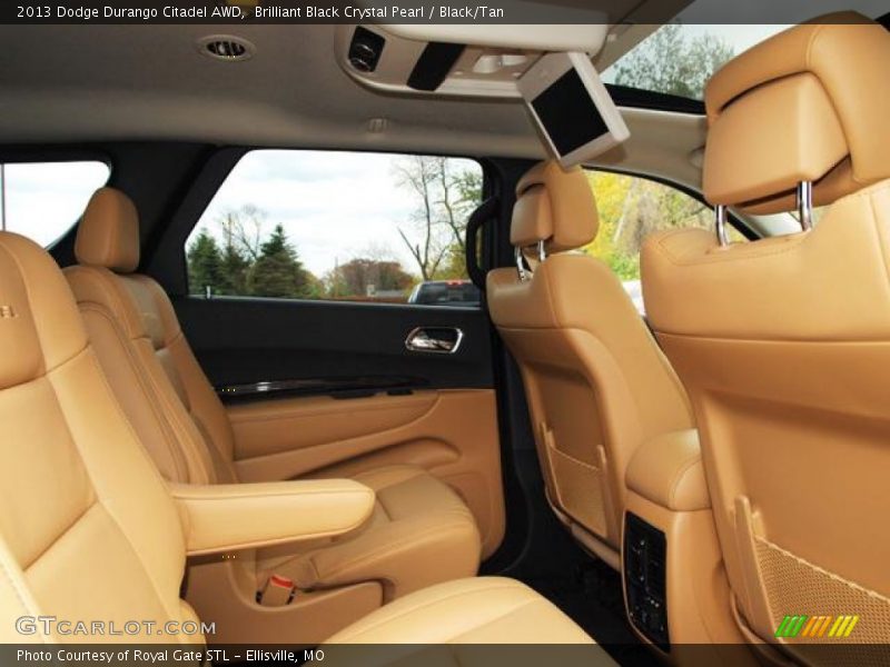 Brilliant Black Crystal Pearl / Black/Tan 2013 Dodge Durango Citadel AWD