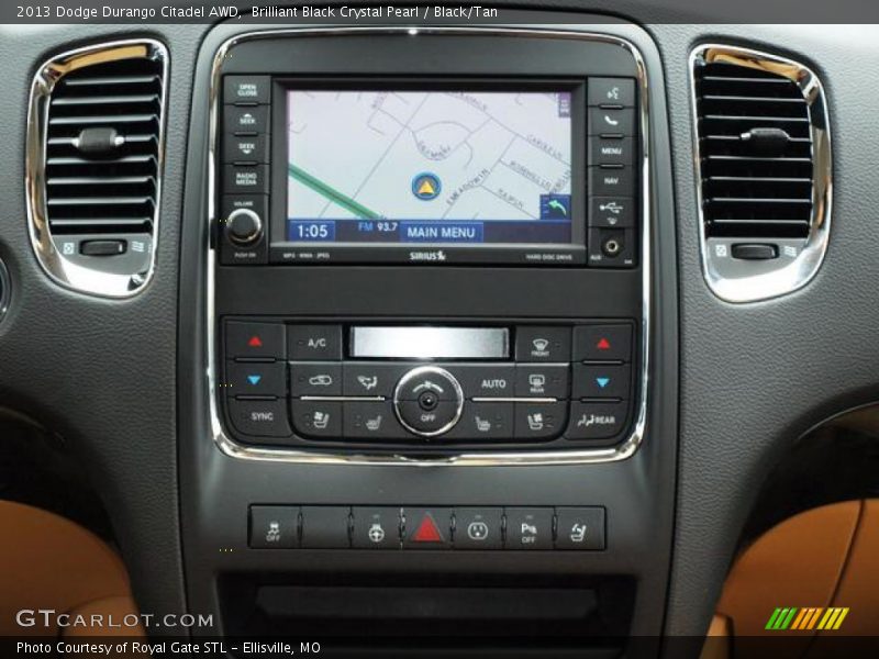 Brilliant Black Crystal Pearl / Black/Tan 2013 Dodge Durango Citadel AWD