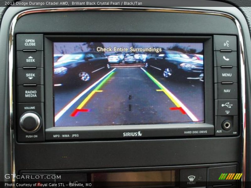 Brilliant Black Crystal Pearl / Black/Tan 2013 Dodge Durango Citadel AWD