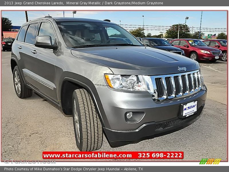 Mineral Gray Metallic / Dark Graystone/Medium Graystone 2013 Jeep Grand Cherokee Laredo