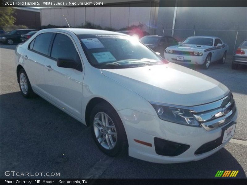 White Suede / Medium Light Stone 2011 Ford Fusion S