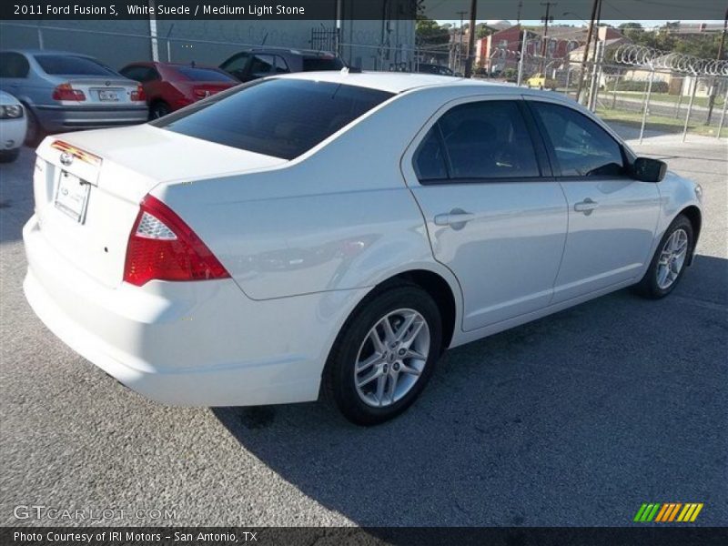 White Suede / Medium Light Stone 2011 Ford Fusion S