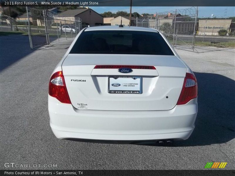 White Suede / Medium Light Stone 2011 Ford Fusion S