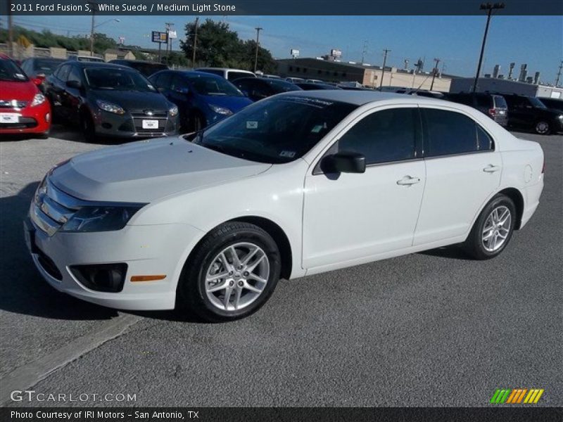 White Suede / Medium Light Stone 2011 Ford Fusion S