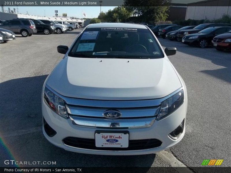 White Suede / Medium Light Stone 2011 Ford Fusion S