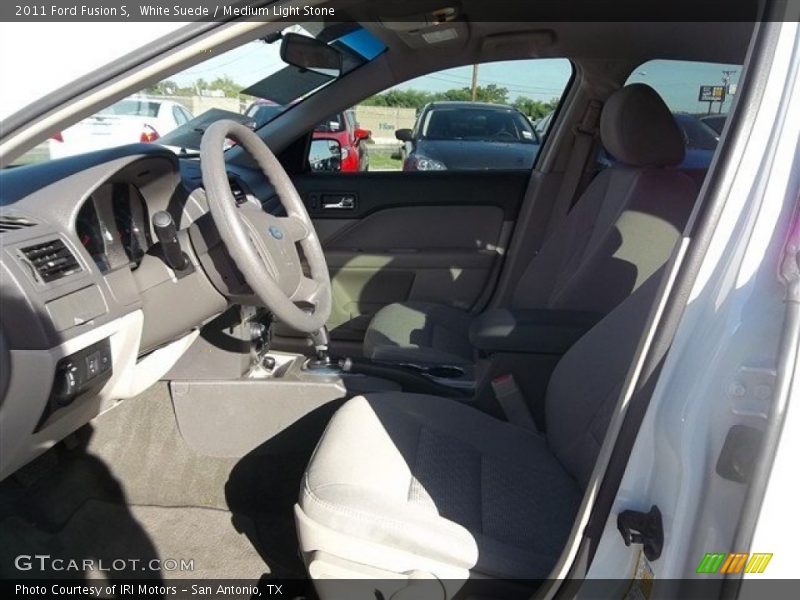 White Suede / Medium Light Stone 2011 Ford Fusion S
