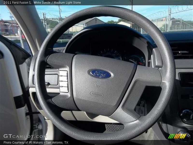 White Suede / Medium Light Stone 2011 Ford Fusion S