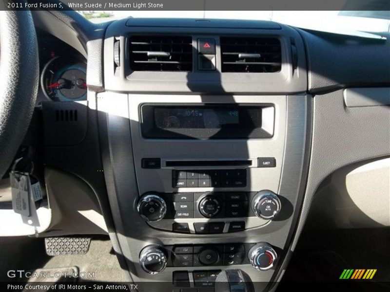 White Suede / Medium Light Stone 2011 Ford Fusion S
