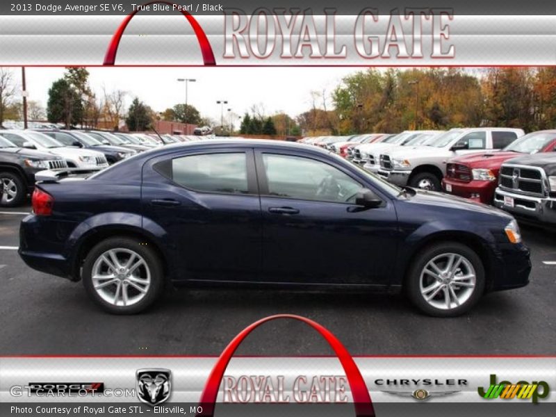 True Blue Pearl / Black 2013 Dodge Avenger SE V6
