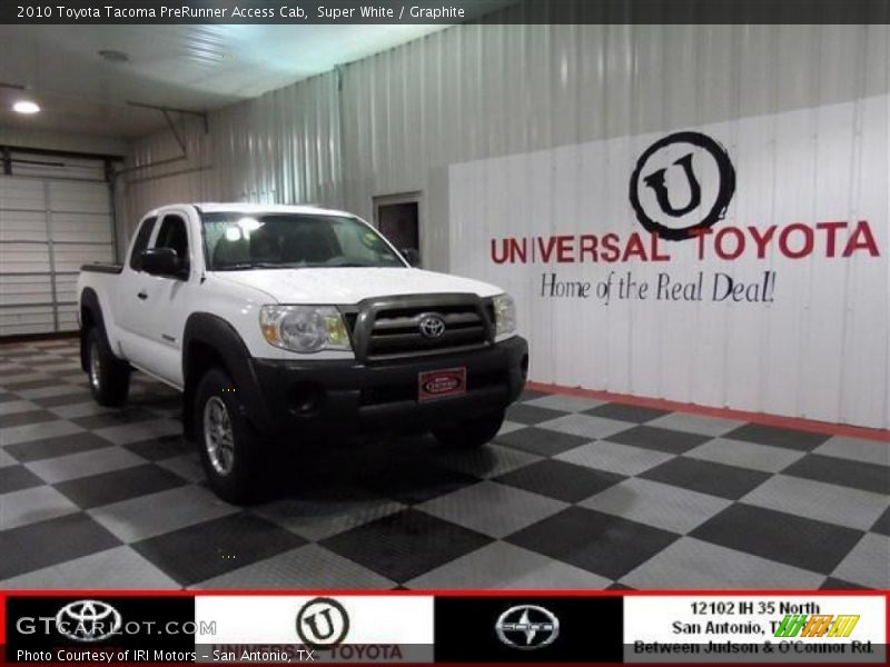 Super White / Graphite 2010 Toyota Tacoma PreRunner Access Cab