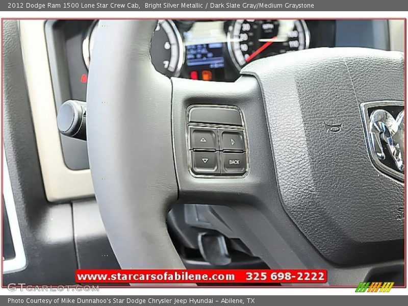 Bright Silver Metallic / Dark Slate Gray/Medium Graystone 2012 Dodge Ram 1500 Lone Star Crew Cab
