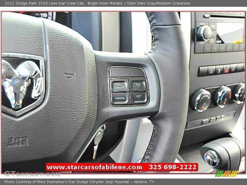 Bright Silver Metallic / Dark Slate Gray/Medium Graystone 2012 Dodge Ram 1500 Lone Star Crew Cab