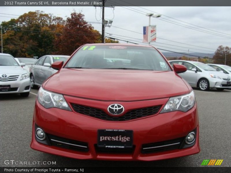 Barcelona Red Metallic / Black 2012 Toyota Camry SE V6