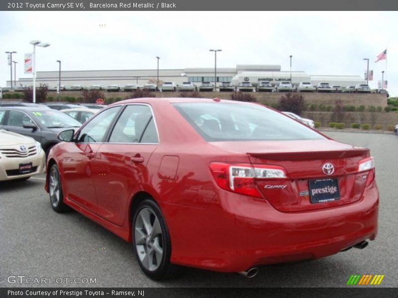 Barcelona Red Metallic / Black 2012 Toyota Camry SE V6