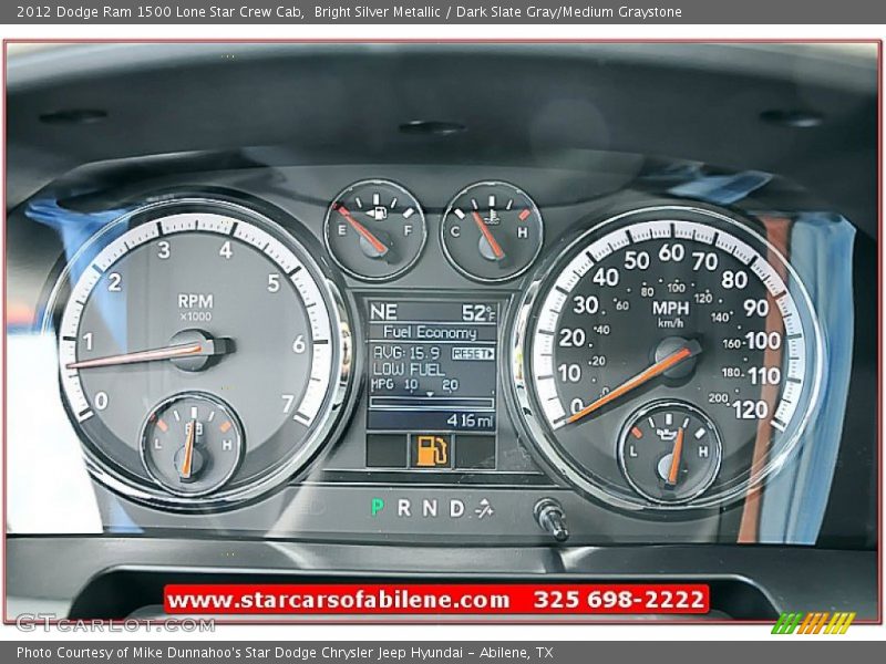 Bright Silver Metallic / Dark Slate Gray/Medium Graystone 2012 Dodge Ram 1500 Lone Star Crew Cab