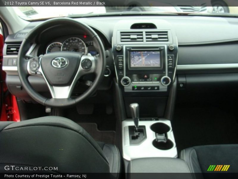 Barcelona Red Metallic / Black 2012 Toyota Camry SE V6